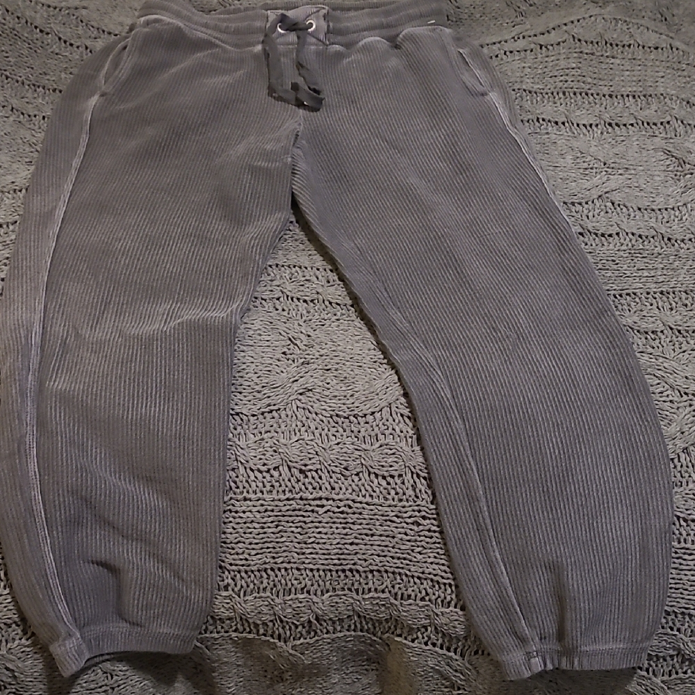 ❤️AERIE gray Ribbed Jogger Pants